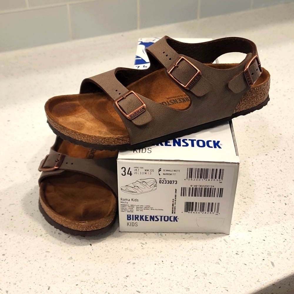 Birkenstock kids Roma sandal Mocha size 34